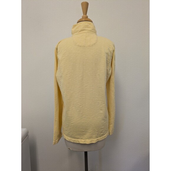 Orvis Butter Yellow 1/4 Zip Pullover 100% Cotton Sweater sz M Casual Preppy - Picture 7 of 10